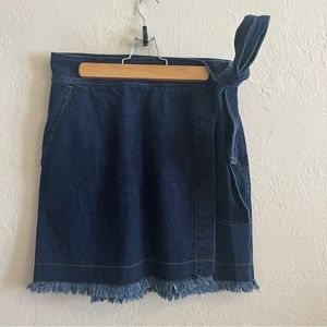 Karen Walker x Madewell denim wrap skirt size 6